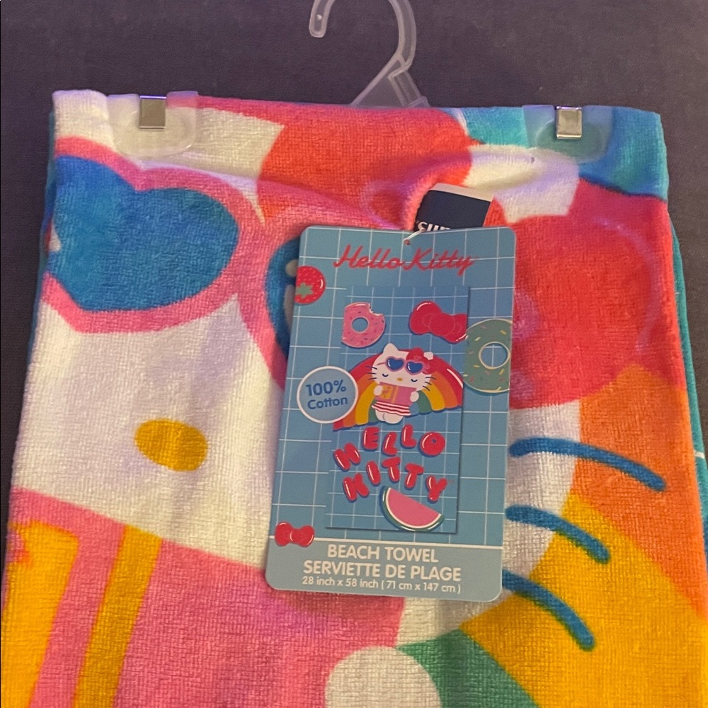 Hello Kitty Multicolor Cotton Beach Towel